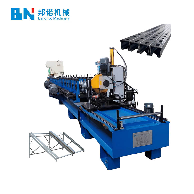 How does a metal solar bracket roll forming machine ensure high-precision profile forming?