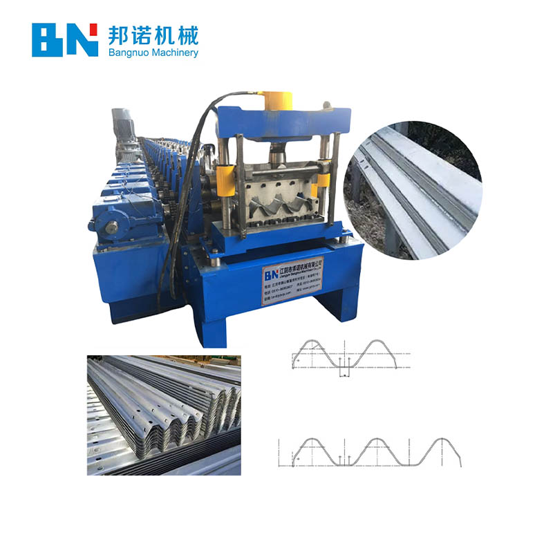 What adaptability advantages does the Three Waves guardrail roll forming machine offer when handling diverse materials?